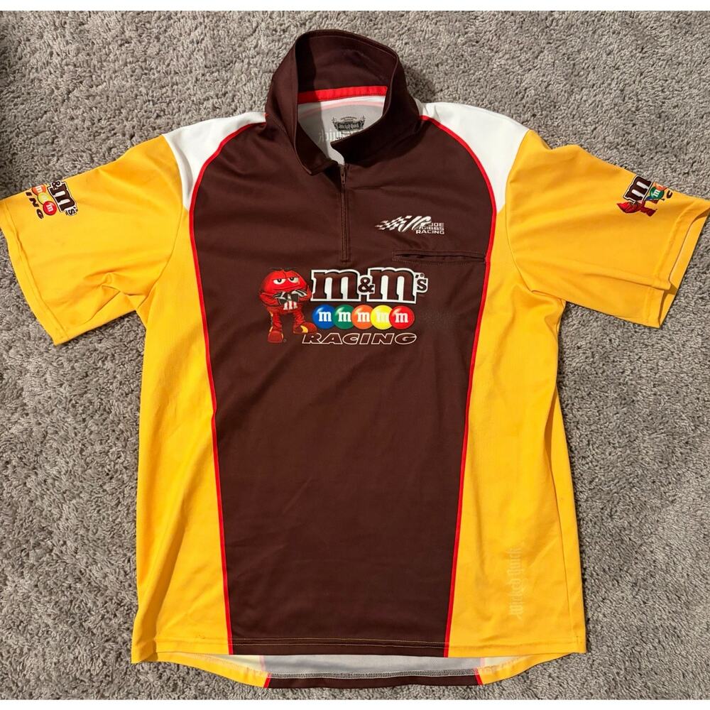 Wicked Quick M&M’s Joe Gibbs Racing Jersey Brown Yellow Performance - Large